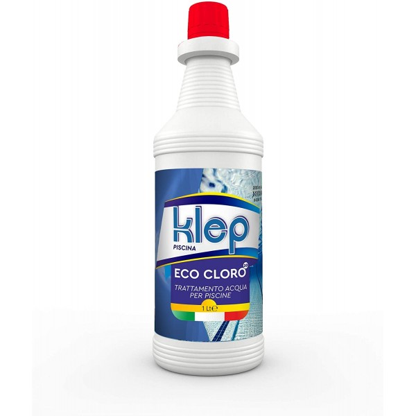 KLEP - Cloro Liquido Eco Cloro MULTIAZIONE Pulizia Manutenzione IGIENE TRIPLEX per Piscina E Spa 10 AZIONI 1 kg