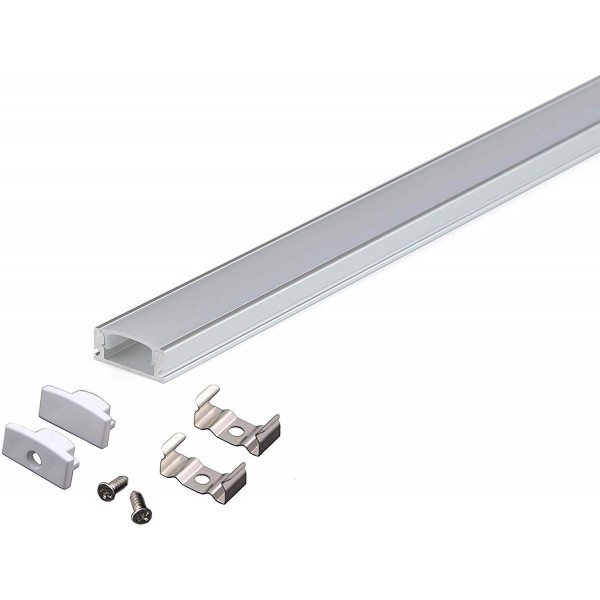Profilo di alluminio per strip LED 2mt piatto