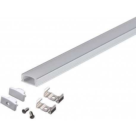 Profilo di alluminio per strip LED 2mt piatto